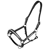 Heinick-Reitsport Qualitäts Lederhalfter ~ Riu Schwarz ~ Stallhalfter Strass WB VB Größe Warmb