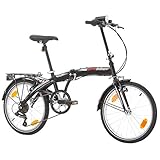 Multibrand PROBIKE Folding 20 Zoll Klapprad, Faltrad, Shimano 6 Gang, Herren-Fahrrad & Jungen-Fahrrad, Schutzbleche, geeignet ab 155 cm - 185