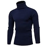 PRJN Herren Pullover Rollkragen Pullover Basic Pullover Slim Fit Strick Herren Pullover Rollkragen Zopfstrickpullover Slim Fit Pullover Pullover Herren Pullover Rollkragen Rippstrick Strickp