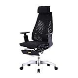 Bürostuhl Ergonomisches ergonomisches Design Bequeme Beine Stuhl aus Aluminiumlegierung Stuhl Home Office Stuhl Blau, weich und b