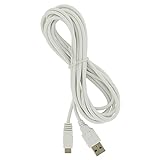 DollaTek 3M extra langes USB-Netzkabel aus Wii U Gamepad (3 Meter) - Weiß