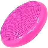 Retoo Ballsitzkissen mit Durchmesser, Balancekissen, Orthopädisches Sitzballkissen, Luftkissen, Balance-Kissen, Balance Pad, Sitzkissen, Bürostuhl Kissen, Balance Kissen für Core, Yoga (Rosa, 33cm)