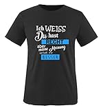 Comedy Shirts - Ich Weiss du hast Recht Aber Meine Meinung gefällt Mir Besser - Jungen T-Shirt - Schwarz/Weiss-Blau Gr. 152/164