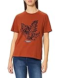 edc by ESPRIT Damen 081CC1K317 T-Shirt, 810/RUST ORANGE, S