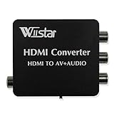 HDMI auf AV 3RCA CVBS Composite-Video-Konverter mit Audio Toslink Spdif Koaxial-Adapter, unterstützt PAL/NTSC mit USB-Kabel für PC Laptop Xbox PS4 PS3 TV STB VCR Kamera DVD