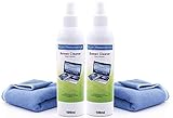 Blum Manufaktur Screen Cleaner 2x100 ml - Bildschirmreiniger - PC-Reiniger - inkl. Mikrofasertuch 30 x 30 cm - Monitorreiniger - Made in Germany