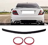 HUANTIAN Heckscheibe Dachspoiler, Glossy Black Refit Für V-Style Passend Für Auto Spoiler Wings Für Mercedes-Benz C-Klasse C204 Coupe 2011-2014