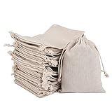 Irich 30 Stücke Baumwolle Kleine Beutel mit Kordelzug, Schmuckbeutel Geschenk Säckchen Jutebeutel für Hochzeit Haus Lieferungen Handwerk Mitbringsel (13 * 18CM/ 5,12 * 7,09Zoll)