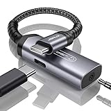 JSAUX USB C Kopfhörer Adapter und Laden, Typ C auf 3.5mm Klinke Adapter 2 in 1 USB-C Audio Adapter für Samsung S21/S20/S20+/S20 FE/Note 20/Note10/A80, Huawei P40/P30/P20/Mate40/Mate 30, Pixel G