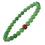 Feng Shui Hetian Jade Reichtum Armband Red Agate Authentisches Gem Heilung Chakra Meditation Kristall Reiki Amulett Glück Reichtum Böse Geister abzuwehren Armband Geschenke für Männer,8