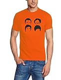 Coole-Fun-T-Shirts Herren T-Shirt Frisuren Big Bang Theory, orange, XL, 10850