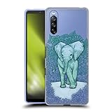 Head Case Designs Offizielle Micklyn Le Feuvre Kleiner Blauer Elefant Tiere 2 Soft Gel Handyhülle Hülle kompatibel mit Sony Xperia 10 III