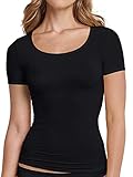 Schiesser Damen Personal Fit Shirt 1/2 Arm Unterhemd, Schwarz (Schwarz 000), M