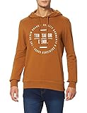 TOM TAILOR Denim Herren Hoddie Sweatshirt, 25985 - Deep Cognac - Gr. XL, B