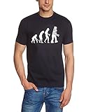Coole-Fun-T-Shirts Herren T-Shirt Robot Evolution Big Bang Theory!, Navy-Weiss, L, 10845
