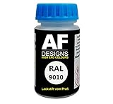 Alex Flittner Designs Lackstift RAL 9010 REINWEISS seidenmatt 50ml schnelltrocknend Acry