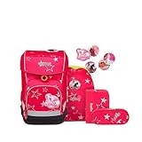 ergobag cubo light Set - ergonomischer Schulrucksack, extra leicht, Set 5-teilig, 780 g