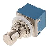 1 Stücke Gitarre Effekte 3PDT 9 Pin Latching Stomp Pedal Fuß