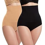 Libella Damen figurenformend Miederslip mit Bauch-weg-Effekt 3608 (2er Pack) Schwarz/Haut XL/2XL