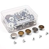 iophi Hosen Ersatz Knöpfe, ersetzen 17 mm Knöpfe, 50 Pack, 17 mm Durchmesser, Knöpfe für Jeans mit Nieten, Jeans Knopf zum Einschlagen, Metall Hosenknopf, zur Reparatur von Jeans, Hose, DIY