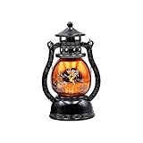 Smniao Halloween Lichterkette Kürbis Laterne Lichterkette Draußen Batterie LED Hängelampe Nachtlicht Bar Atmosphäre Dekor Requisiten 16x7CM (B)