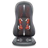 Comfier Massagesitzauflage mit Wärme, 2D/3D Shiatsu Massageauflage für Schulter und Rücken, Rückenmassagematte mit Wärmefunktion und Vibrationsfunktion,Geschenke für Männer/Frauen/Mama/Pap