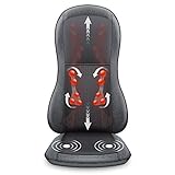 Comfier Massagesitzauflage mit Wärme, 2D/3D Shiatsu Massageauflage für Schulter und Rücken, Rückenmassagematte mit Wärmefunktion und Vibrationsfunktion,Geschenke für Männer/Frauen/Mama/Pap