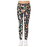 QTJY Weihnachts-Yogahose, elastische Hüft-Lifting-Leggings, Damen-Lauf-Sport-Push-up-Leggings CS