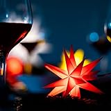 Novaliv Weihnachtsstern Dekostern | 16cm ROT | nur Innen | LED Lampe mit Batteriefach | Weihnachtsdeko Stern b