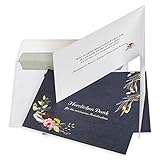 10 Stück Danksagungskarten Trauer mit Umschlag im Bundle, gefalzt auf DIN A6 quer mit Innentext, Dankeskarten Trauer, Trauerkarten, Danksagung Trauerkarten mit Umschlag