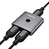 TECKNET HDMI Switch Aluminium HDMI Splitter Bi-Direction 1 In 2 Out / 2 In 1 Out Unterstützt 4K 3D 1080P HD, Plug & Play für PS4, PS3, Xbox, Blu-Ray Player, DVD, HDTV usw
