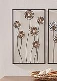 3D Wandbild Blumen aus Metall, 30x50 cm, Wandschmuck, Wanddeko, Wandverzierung, Deko-Objek