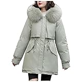 YUSHULINF Plüsch Dick Plus Size Warmer Baumwollmantel Damen Winter Verdickung Und Samt Warmhalten Freizeitmantel Mit H