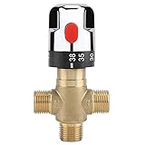 Thermostatisches Mischventil, Wassertemperaturrohr, 3-Wege-Messing-Brausemischventil, Waschbecken-Thermostat, Thermostatsteuerung für Badezimmer, Waschraum, Kü