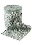 Battle-Merchant Mittelalter Diamantköperband mit Muster | Baumwollband Wadenwickel 7m | Damen und Herren | Baumwolle | Gürtel Zierborte | Wikinger | Haithabu (Grün/Hellgrün)