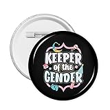 Keeper Of The Gender Pink oder Blau Auntie Loves You-2 runde Button Pins Runde Anstecknadel Brosche Stofftasche Dekor Pins Ansteck