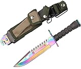 KOSxBO® RAINBOW U.S. Army M 9 Typ-3B - Multipurpose M9 Militär Bajonett mit extrem Sägerücken - taktisches Kampfmesser - USA Knife 39 cm - Messer mit Säge - original Baj