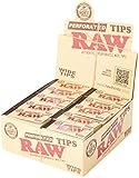 RAW Classic Filter Tips unbleached-WIDE-50 Heftchen a 50 Blatt, Braun, S