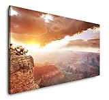 Paul Sinus Art Grand Canyon 120x 60cm Panorama Leinwand Bild XXL Format Wandbilder Wohnzimmer Wohnung Deko Kunstdruck