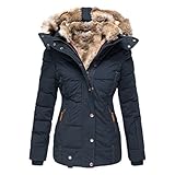 NP Winterjacke Womens Mantelknopf Gepolsterte Kapuzenpark-Parkas Trenchcoat-Jack