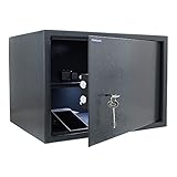 Rottner Möbeltresor Marcel 30 Anthrazit mit Doppelbartschloss, BxH 45,0x34,5cm, inkl. Montag