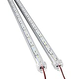 WINOMO 2x36 LED Innenbeleuchtung LED Innenraumbeleuchtung DC 12V 50CM LED Unterbauleuchte LED Leiste für Camping Schrank Küche Lager Keller (Weiß)