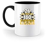 Dart Klassiker Frühstück - Darts Anfänger Dartscheibe Sport Geschenk Cool Lustig Spruch - Zweifarbige Tasse -330ml-Schw