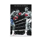 YANGLAILE Wanddeko Poster Joe Frazier Muhammad Ali und Bilderdruck, modernes Familienschlafzimmerdekor, Poster für Schlafzimmer und Wohnzimmer 60X90cm Kein R