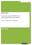 Untersuchung der Validität des Erhebungsinstruments SaMon: Über die Validität eines Fragebog
