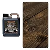 Littlefair's Holzbeize auf Wasserbasis für den Außenbereich Gartenholz (1 ltr, Tenebrous Eiche)