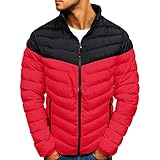 BIKETAFUWY Daunenjacke Herren Winter Gefüttert Daunen Übergangsjacke Große Größen Kaputzenjacken Winter Softshelljacke Daunenjacke Steppjack