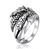 Notuarecaii Exquisite Schmuck Ring Männer Frauen Vintage Eagle Claw Open Finger Ring Einstellbare Schmuck Geschenk Ehering Gothic Biker Ringe Männer F