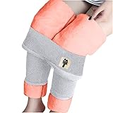 Gefütterte Leggings Damen Strumpfhose Thermohose Lang High Waist Dicke Leggings Lang Pyjamahose Lang F