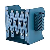 Adromy Buchstützen Verstellbar, Kinder Metall Bücherhalter, Metal Bookend, Book Holder Stand mit Einem Stifthalter für Schreibtisch, Regal, Büro, Bücherregale, Ständer - B